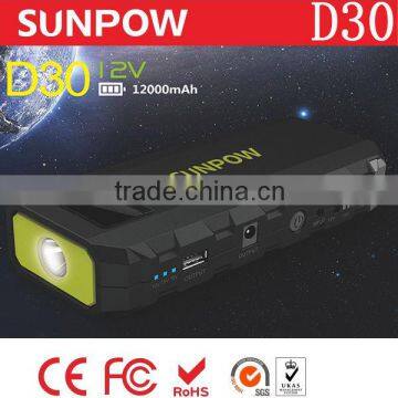 SUNPOW D30 multifunctional jump starter with LED light