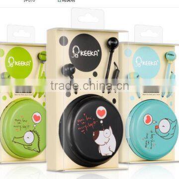 For IPhone 6 cute earphone for girls with microphone for gift in 2016