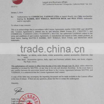 Barbie&Hotwheel&Monster High brand licence