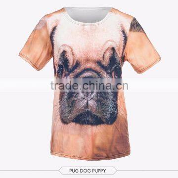 Top Selling Low MOQ Custom Wholesale Fashion Plus Size Pug Printed T-shirt for Ladies Fashion Wear Quality Choice photo-2