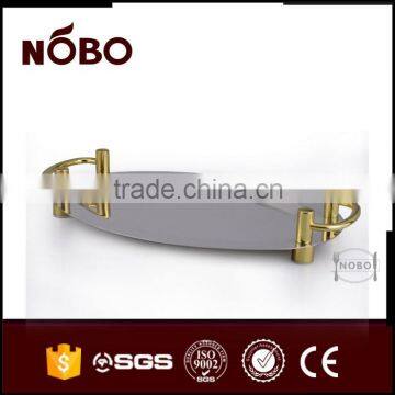 Oval Shape Mirror Surface Stainless Steel Serving Tray photo-5