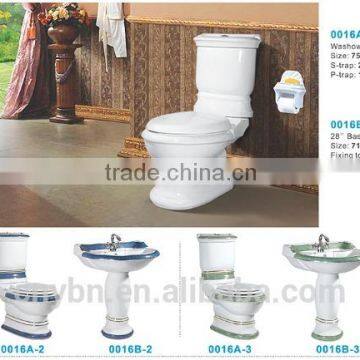 Ceramic Bathroom Design Decorated Suite Two Piece Toilet photo-6