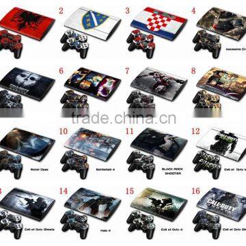 Vinyl Decal Skin Sticker for PS3 Super Slim for PS3 Slim 4000 and 2 Controller Skins Resident Evil Umbrella