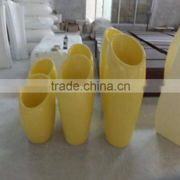 small egg shaped decorative fiberglass planter flower pots sale