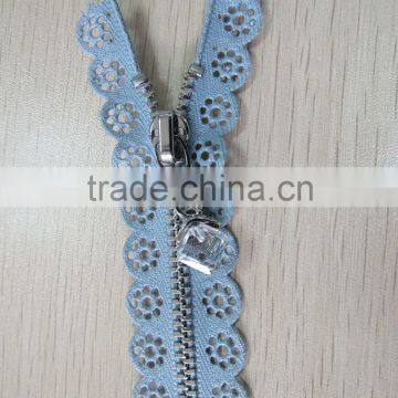 OEM Zipper manufacture supply customized size close end lace zipper