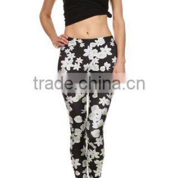 Woman Body Fitted Leggings / Tights Full Sublimated with Magnolia custom design