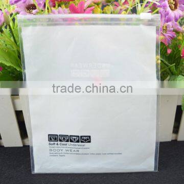 printing clothes plastic bag , custom size PE plastic transparent slide zipper bag wholesale