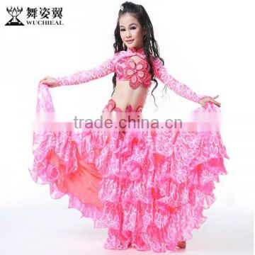 Wuchieal Children Stage Belly Dance Costumes for Kids Competition