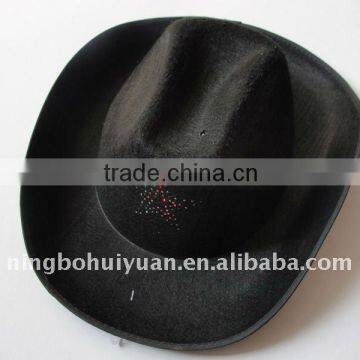 black cowboy hats with light