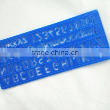 Factory Plastic Letter Stencil Ruler OEM and ODM office stationery for school 30cm plastic ruler