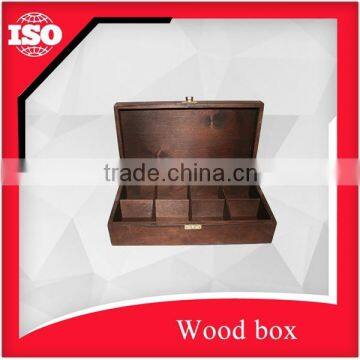 Good quality and cheap 12 compartments wooden tea box