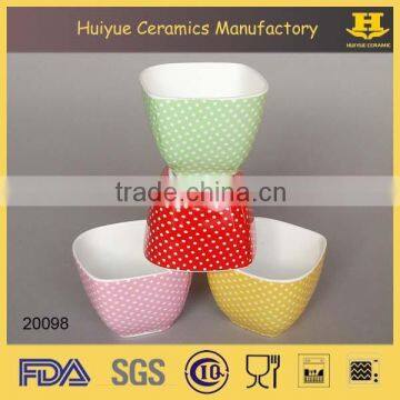 Ceramic Square Cake Bowl, Cake Cup, Color Cake Mould