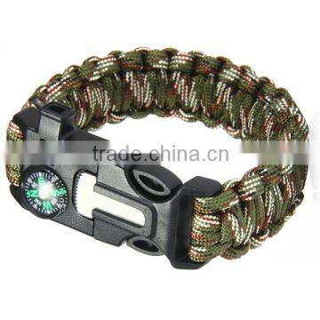 camping paracord bracelet compass emergency survival bracelet