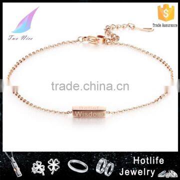 hot new products for 2015 18K rose gold jewelry wisdom girl foot chain for women