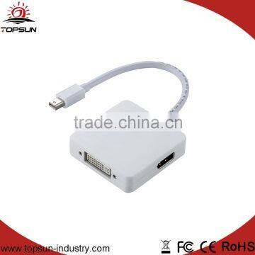Mini DP To DVI+HD-MI+Displayport 3in1 Cable Adapter