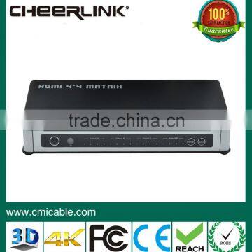 New 4K 2160p (340MHz) HDMI Matrix 4x4 Supporting HDCP 1.2 HDMI 1.3