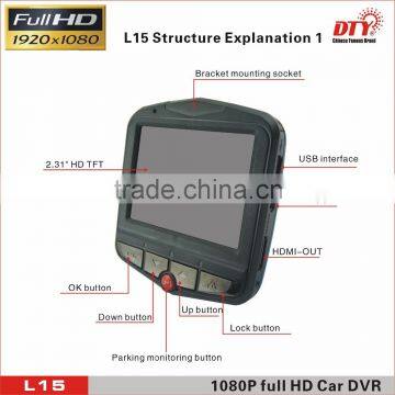 Shenzhen DTY taxi camera,car video camera recorder with gps,hd dvr firmware,L15