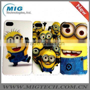 Despicable me Cute Minions PC Case for Iphone 4, for Iphone 4 Case
