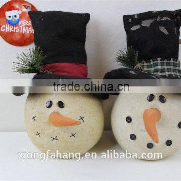 WHOLESALE 12" STANDING PLUSH SANTA SNOWMAN VINTAGE STYLE ORNAMENT
