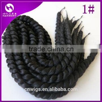 ( Black Color 1# ) STOCK 18inch 100grams Synthetic afro 2X twists havana mambo hair jumbo braiding hair extensions