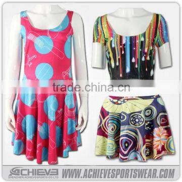 Hot sale cheap new arrival sublimation Polyester skirts with your own design