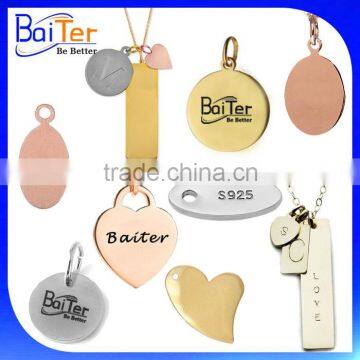 Custom Made Metal Rectangle Dog Tag/Engraved Blank Personalized Stainless Steel Rectangle Dog Tag Necklace