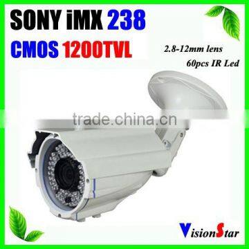 Sony COMS 1200TVL Sony CCTV Camera 2.8-12mm Varifocal Lens WDR OSD Menu Zoom Camera IR Led Infrared Surveillance Security Camera