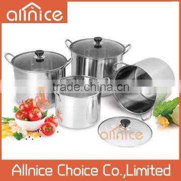 8 PCS india kitchen big container/stainless steel big stock pot restaurant kitchen mechanical equipment/big kitchen wares