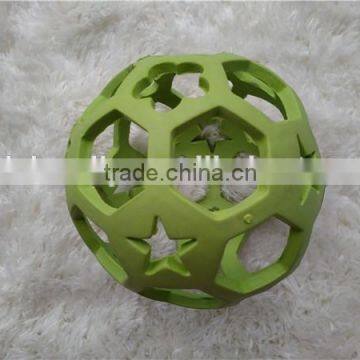 New mould Eco-friendly non toxic hollow out Dog rubber ball chew Toys