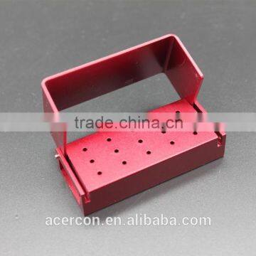 Hot Sale 15 Holes Aluminium Dental Bur Holder(red) photo-2