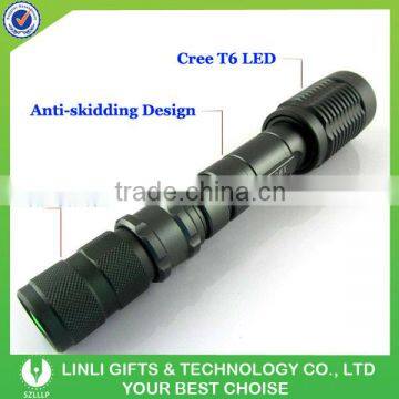 Cree T6 zoom led rechargeable flashlight