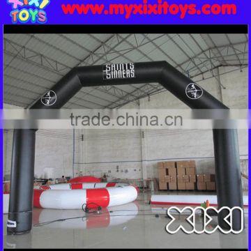 XIXI black advertising inflatable entrance arch gate