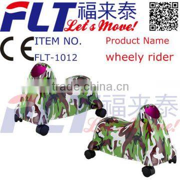 High quality FLT-1012 four wheels plastic baby car with Colorful Pictures for fun