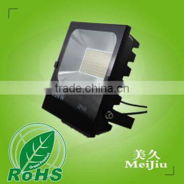 100W SMD5730 130lm/w >13000LM BridgeLux45mil chip 120degree PF0.95 CRI80 IP65 AC85-265V pure white 5000k LED Floodlight