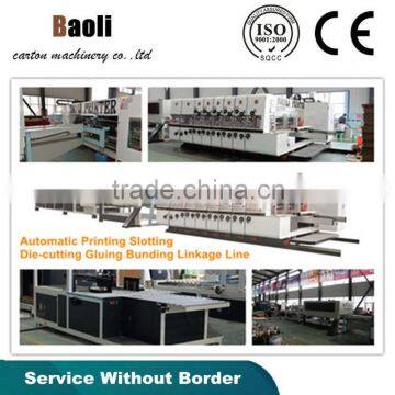 Automatic Carton Folding Gluing Machine with Carton Printing Production Inline