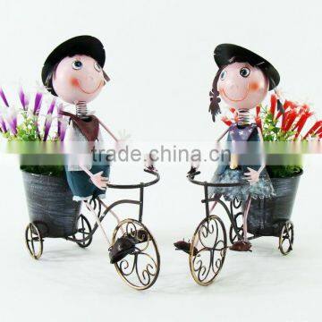 iron dolls/handmade dolls/metal dolls flower pot