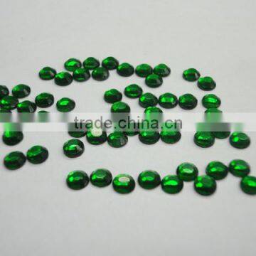 Fashionable Flat Back Green Korean Rhinestones For Clothing