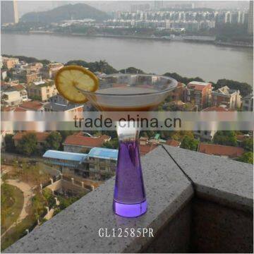 2015 Handmade colour stem small clear glass martini glass