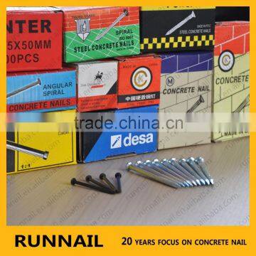 Hardened Black concrete nails germany flat round head diamond point