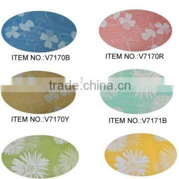 Oval Shape Printed bathroom mat PVC foam anti-slip bath mat