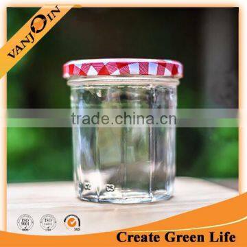 Glass OCTAGON HERB SPICE JAR With Lid 3 Oz photo-4