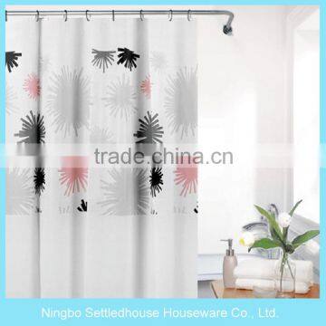 Fresh nature design PEVA Ink print shower curtains