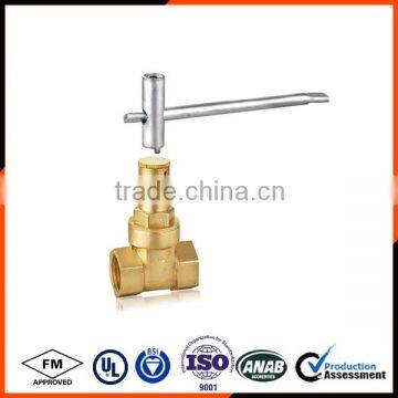 Forged lockable brass gate valve for water meter female thread