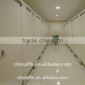 Public White 12mm hpl toilet partition in bathroom parts