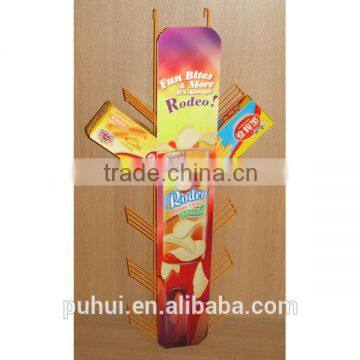 Powder Coating Floor Metal Wire Potato Chips Display Rack With Competitive Price Quality Choice