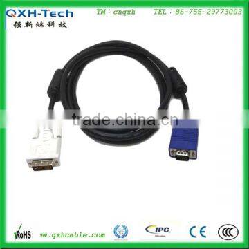 Dual link DVI 24+1 to 15 Pin VGA d-sub Monitoring Cable