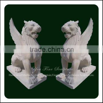 Famous Marble Winged Lion Statue For Sale