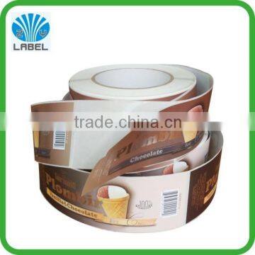 Food Sticker Roll for Chocolate Ice Cream Label photo-2