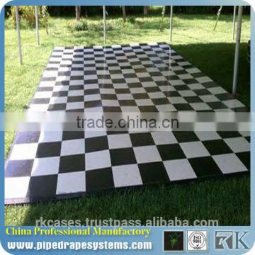 PVC white and black portable dance floor for concert party