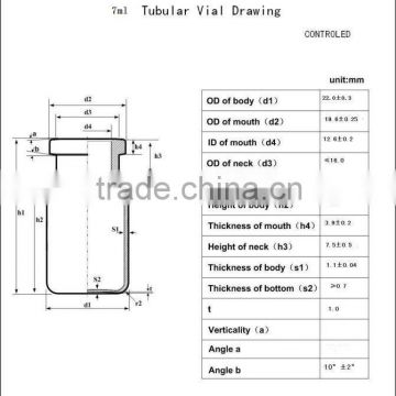 glass vial 7ml